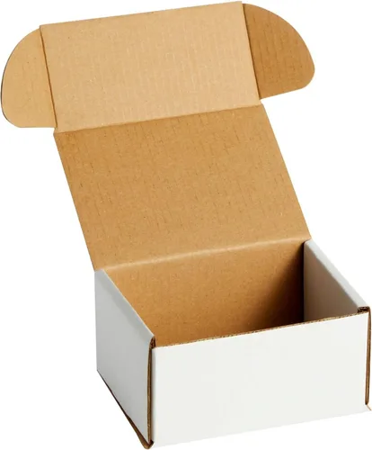Miniatura 9 de Stockroom Plus Buzón de correo – Paquete de 50 cajas de cartón corrugado blanco, 4 x 3 x 2 pulgadas, cajas plegables para tarjetas de visita
