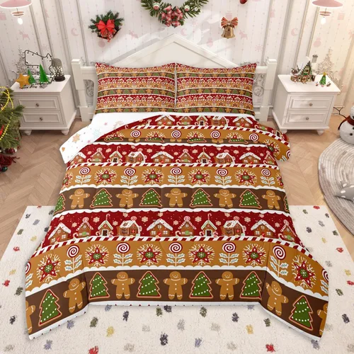 Miniatura 20 de Feelyou Juego de edredón de sandía, tamaño individual, juego de ropa de cama de frutas frescas de verano para niños, decoración de frutas rojas, 1