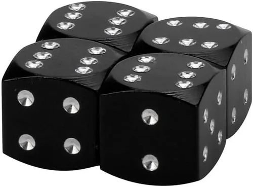 Paquete de 4 tapas de vástago de válvula de neumático, dados de metal, a prueba de polvo, resistentes a la corrosión, universales, cubiertas de