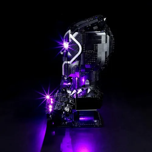 Miniatura 4 de BRIKSMAX Kit de iluminación LED para LEGO-76215 Black Panther, compatible con el modelo de bloques de construcción de Lego Marvel, no incluye juego