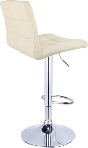 Miniatura 7 de Taburetes de bar ajustables de piel sintética moderna con espalda, juego de 2, taburete giratorio de altura de mostrador por Leopard (beige)