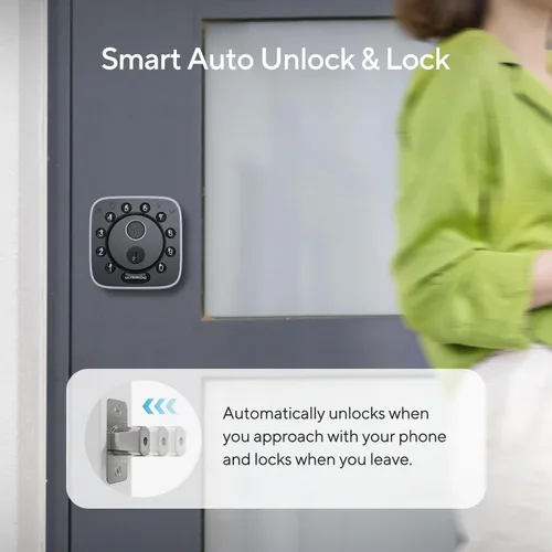 Miniatura 7 de ULTRALOQ Cerradura Inteligente Bolt Fingerprint Matter Actualización 2025, cerradura de puerta de entrada sin llave de huellas dactilares, funciona