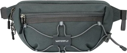 Miniatura 7 de WATERFLY Riñonera ligera y pequeña: Bolso de 1.5L, mini, delgado, cruzado, de cintura, con bloqueo RFID, antirrobo y resistente al agua para Negro
