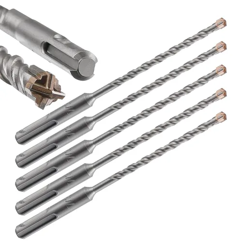 Miniatura 41 de Wensilon Kit de brocas para hormigón de 8 pulgadas, material de carburo de doble rosca de tipo cruzado, adecuado para hormigón, ladrillo, paredes