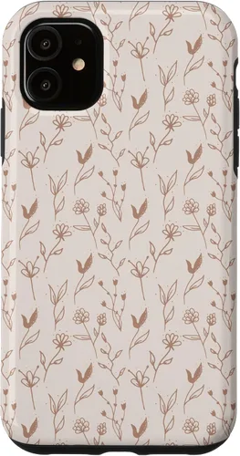 Miniatura 8 de Beige Tan Wildflower Floral Minimal Flower Boho Case for iPhone 17