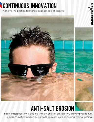 Miniatura 5 de BLAZERBUCK Lentes de repuesto polarizadas de policarbonato y destornillador para gafas de sol Oakley Holbrook Metal OO4123