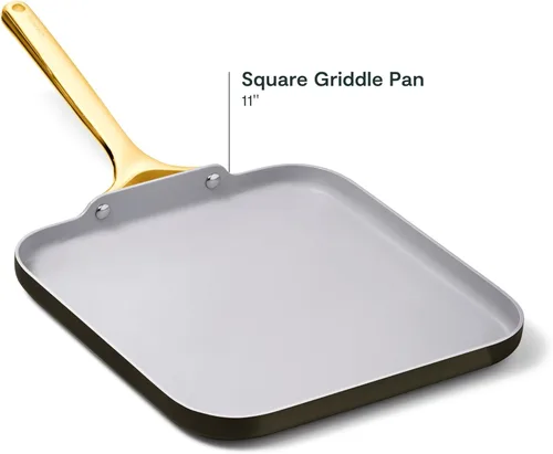 Miniatura 3 de Caraway Sartén Parrilla Cuadrada - Sartén Cuadrada de 11" - Revestimiento Cerámico Antiadherente - No Tóxico, Libre de PTFE y PFOA - Apto para Horno