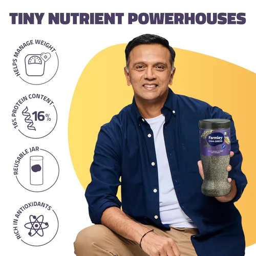 Miniatura 2 de Farmley Semillas de chía 2.20 libras, 35.26 onzas Semillas de chía crudas de primera calidad, superalimento negro crudo entero natural, proteína