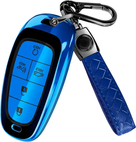 Miniatura 31 de Lucrum Compatible con funda para llavero Hyundai y llavero de cuero, funda para llavero para Santa Fe, Sonata, Tucson, Grandeur, Ioniq 5, Palisade