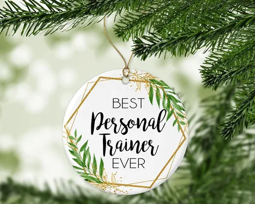 Miniatura 3 de Adorno de Navidad para entrenador personal, regalo para entrenador personal, el mejor entrenador personal del mundo, el mejor entrenador personal