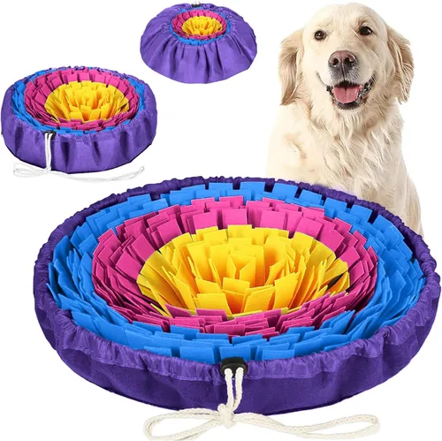 Miniatura 10 de PET ARENA Alfombrilla de olfateo para perros de razas grandes, gatos - 25" x 25" juguetes de enriquecimiento para perros con alfombrilla de olfateo