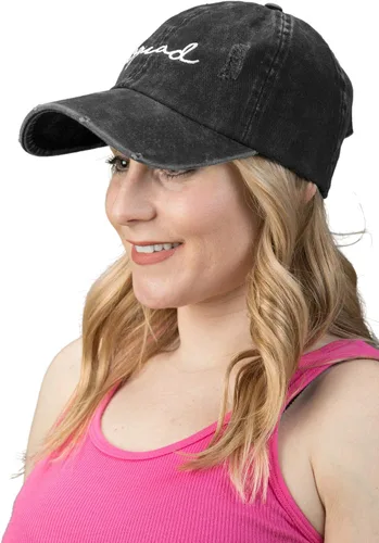 Miniatura 7 de Gorra de béisbol unisexual de algodón de perfil bajo para papá vintage desgastado Funky Junque