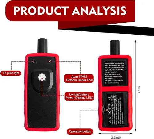 Miniatura 2 de Herramienta de Recuperación TPMS, Herramienta de Activación del Sensor de Presión de Neumáticos, EL-50449 TPMS Compatible con Ford/Lincoln/Mercury