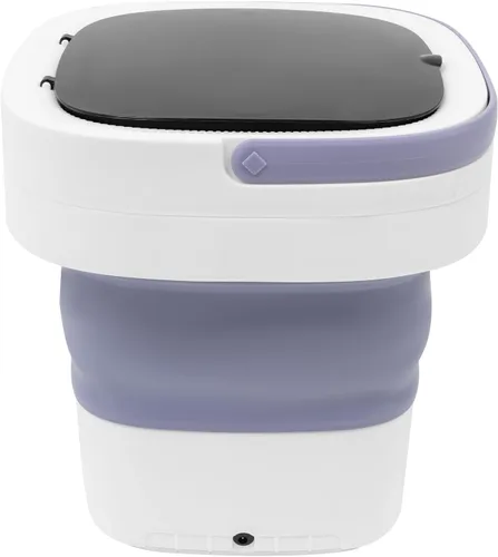 Miniatura 10 de Lavadora portátil de 12 l, mini lavadora, plegable de gran capacidad, diseño de rueda de lavado de manos simulado/función de luz azul para limpieza