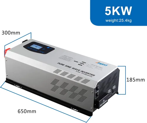 Miniatura 7 de Ampinvt Inversor de Potencia de Onda Sinusoidal Pura 5000W Pico 15000 Watts 24V DC a 120/240V AC Fase Dividida con Cargador AC de Batería, Inversor