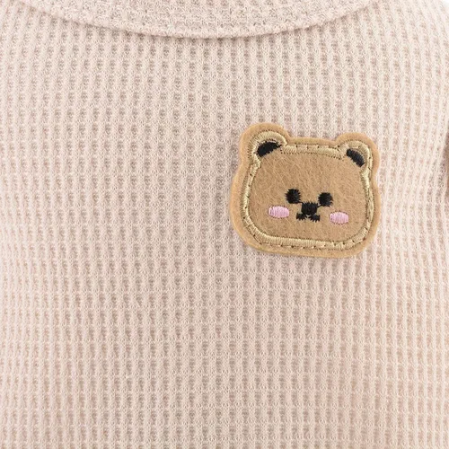 Miniatura 6 de SMALLLEE_LUCKY_STORE Camiseta sin mangas de punto gofre con bonito oso para cachorros, para perros pequeños, gatos, niños y niñas, camiseta
