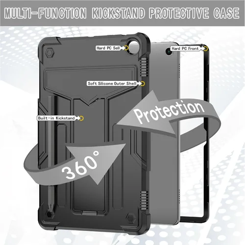 Miniatura 2 de Funda para Amazon Fire Max 11 (13ª generación, 2023) - Funda protectora híbrida resistente con función atril + 1 protector de pantalla y 1 lápiz