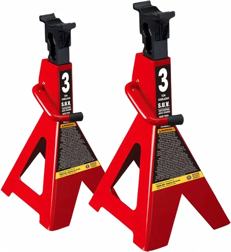 Miniatura 8 de BIG RED AT42002R Torin - Gatos de acero para auto, 2 toneladas (4,000 libras) de capacidad, rojo, 1 par