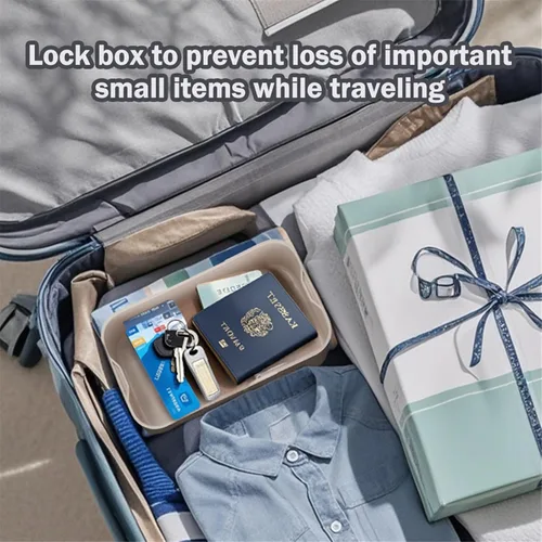 Miniatura 9 de Caja de seguridad pequeña, caja de bloqueo de medicamentos con código, caja de almacenamiento con cerradura para refrigerador, cajas para Crema