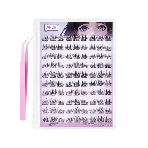 Miniatura 5 de Extensión de Pestañas DIY Efecto 3D Natural Individual 9/11/12mm Pestañas 80 Racimos Pestañas de Volumen Set Mixto, Extensión de Pestañas Caseras