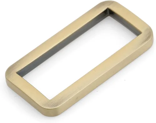 Miniatura 2 de CRAFTMEMORE Hebilla de anillos rectangulares planos de metal para bolsa, correa de cinturón, acabado de calidad de bucle resistente, paquete de 6