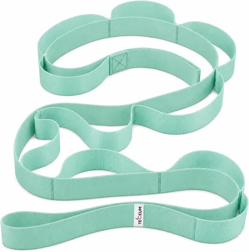 Miniatura 17 de TECEUM Stretching Strap with 10 Loops for Physical Therapy & Rehab Non-Elastic Yoga Stretch Band for Hamstring, Leg, Hip & Knee Rehab, Pilates
