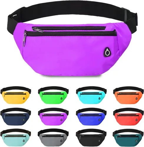 Miniatura 29 de Riñonera cruzada para mujeres y hombres, riñonera deportiva resistente al agua, bolsa de cinturón para viajes, senderismo, correr