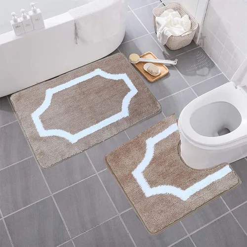 Miniatura 81 de YHF - Alfombras de baño de 20 x 32 pulgadas, extra gruesas y suaves, de microfibra peluda, lavables a máquina, alfombras de baño absorbentes, tapete
