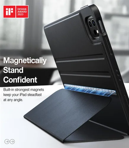 Miniatura 2 de TORRAS Funda para iPad Air de 11 pulgadas M2 2024, iPad Air de 6ª/5ª/4ª generación con soporte para lápices, apagado y encendido automático, funda