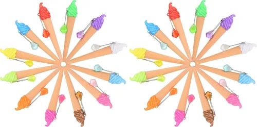 Miniatura 8 de Outus 12 bolígrafos de helado de verano, tinta bonita, colores surtidos, conos de helado, regalos de fiesta, regalo de graduación de verano, regalos
