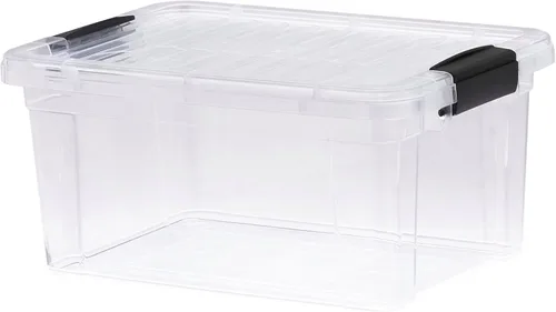 Miniatura 10 de Superio Caja de almacenamiento transparente con tapa, contenedores de plástico de 2.5 cuartos de galón para organizar, cajas apilables, sin BPA,