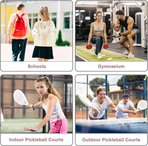 Miniatura 8 de Bolsa de Pickleball Mochila de Pickleball para Mujeres Bolsa de Equipamiento Deportivo con Compartimento para Zapatos Accesorio de Regalo 30L, Beige