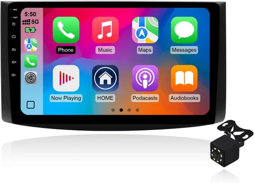 4Core+32G Android 14 Doble DIN Radio de coche estéreo para Chevrolet Aveo 2006-2012 con 9 pulgadas de radio de pantalla táctil incorporada Carplay
