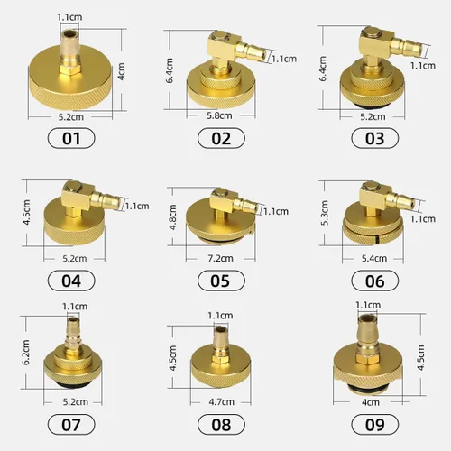 Miniatura 5 de Kit automático de purgador de frenos con 9 adaptadores, máquina de purga de líquido de frenos de operación para una sola persona con llenado sin