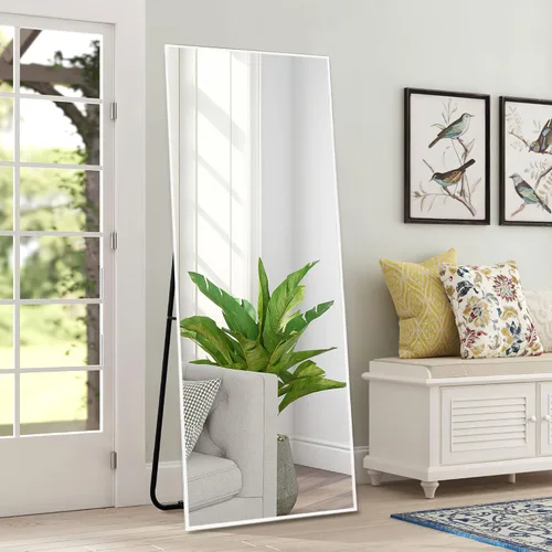 Miniatura 2 de NeuType Espejo de cuerpo entero, espejo de cuerpo completo de 55"x16" con soporte, espejo de pie de cuerpo entero, espejo de pie montado en pared