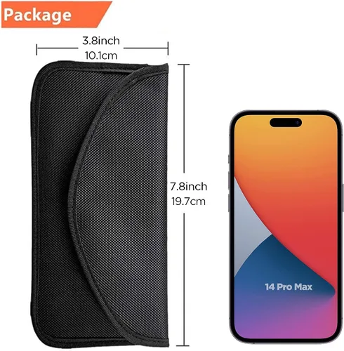 Miniatura 5 de Bolsa de bloqueo de señal, bolsa de protección con GPS RFID Faraday, funda de protección para teléfono celular y llavero de automóvil, antirastreo 4