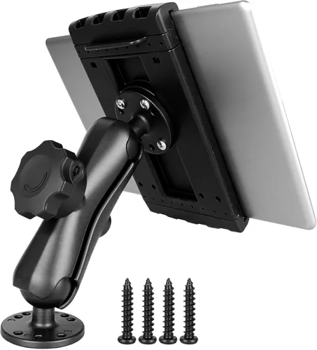 Miniatura 8 de Soporte de tableta de aluminio resistente a prueba de golpes para camión, base de taladro de bola de 1.5 pulgadas para automóvil, compatible