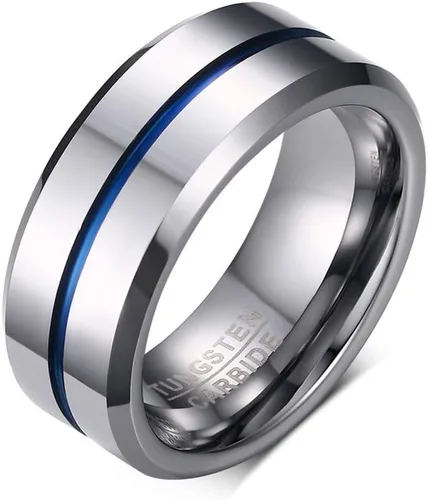 Miniatura 38 de Conjunto de dos anillos de boda para él y para ella, anillos para parejas. Anillos de compromiso para novia en acero inoxidable chapado en oro Blanco