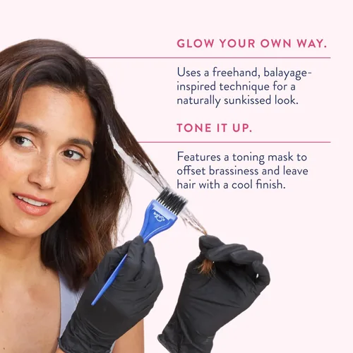 Miniatura 3 de eSalon Juego de luces, kit de resaltado de cabello balayage, kit de resaltado de grado profesional en el hogar (morena oscura)