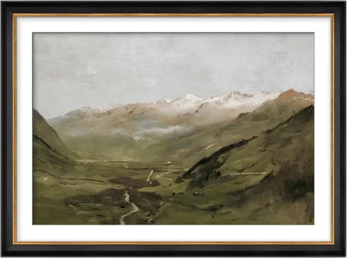 Miniatura 152 de MUDECOR Lienzo enmarcado prémium para pared, pinos nevados en bosque de invierno, ilustraciones modernas, arte contemporáneo, escénico, divertido