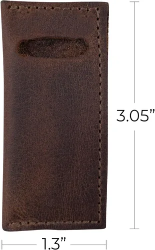 Miniatura 6 de Hide & Drink, Juego de 4 estuches para púas de dientes, accesorios de cocina, cuero de grano completo, hecho a mano, marrón bourbon Bourbon Marrón