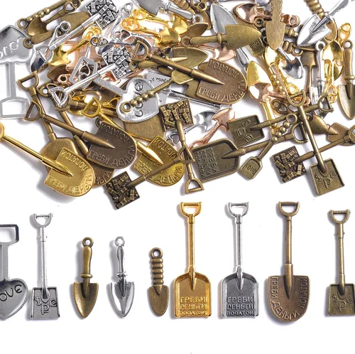 Miniatura 8 de stino - Abalorios de metal para hacer joyas 100 gramos, lote de adornos tibetanos en plata y bañados en oro para hacer joyas de collar, aretes