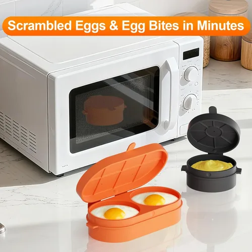 Miniatura 3 de Máquina para hacer mordeduras de huevos para microondas, olla de huevos para sándwich de desayuno, máquina de huevos para huevos revueltos, segura