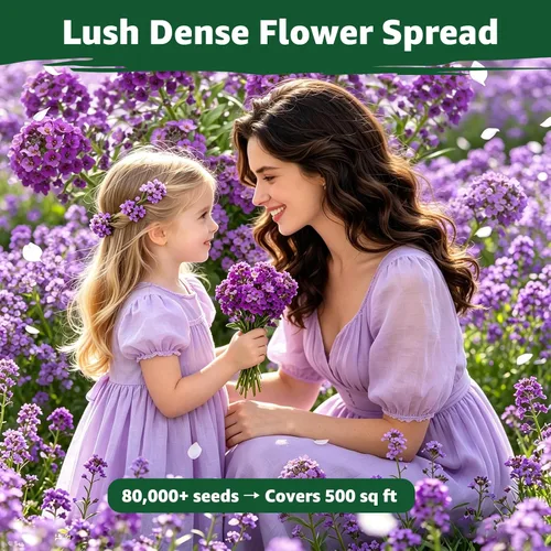 Miniatura 5 de Semillas de Alyssum para plantar, alfombra real morada, semillas de flores de Alyssum moradas dulces, semillas de cobertura del suelo perennes