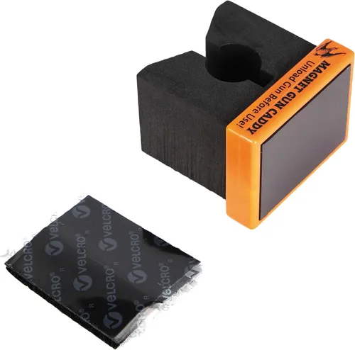 Peregrine Field Gear Organizador de pistola magnética con velcro para vehículo, seguro para armas, ciego, hasta 12 Ga Orange