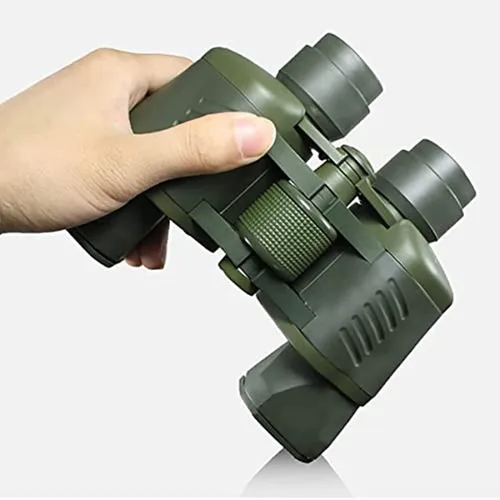 Miniatura 2 de CHUPOP Prismáticos de 50 x 50 con poca luz de visión nocturna HD de alta potencia para adultos, prismáticos verdes del ejército, prisma BAK-4, lente