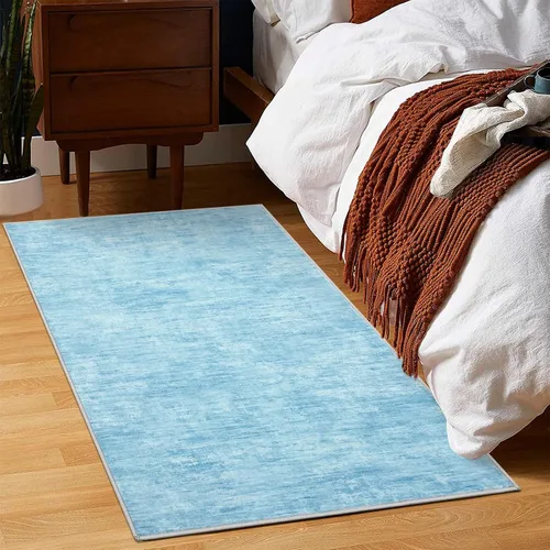 Miniatura 36 de RUGSREAL - Tapete pequeño de 2x3 con base de goma, resistente a las manchas, moderno, color liso, contemporáneo lavable, para la entrada, sala