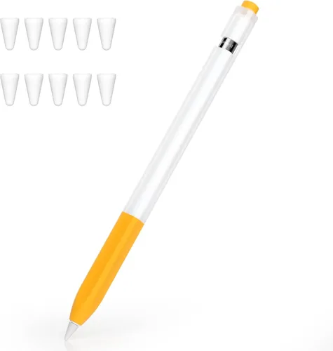 Miniatura 7 de Compatible con Apple Pencil de 1ª generación, funda de silicona antideslizante, [con 10 fundas de punta de silicona] para Apple Pencil de 1ª Negro