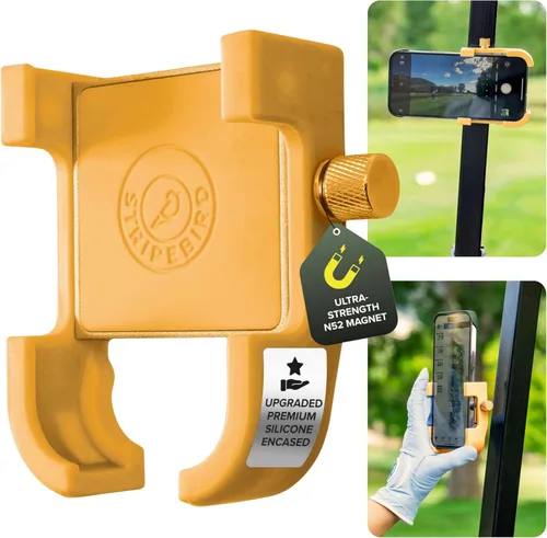 Miniatura 7 de Stripebird - Soporte Magnético Original para Teléfono de Golf - Accesorio para Carrito de Golf - Montura delgada para Smartphone - Almacena y Accede