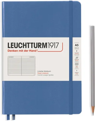 Miniatura 61 de LEUCHTTURM1917 - Cuaderno de tapa dura mediano A5 con 251 páginas numeradas para escritura y diario (verde menta, con puntos)